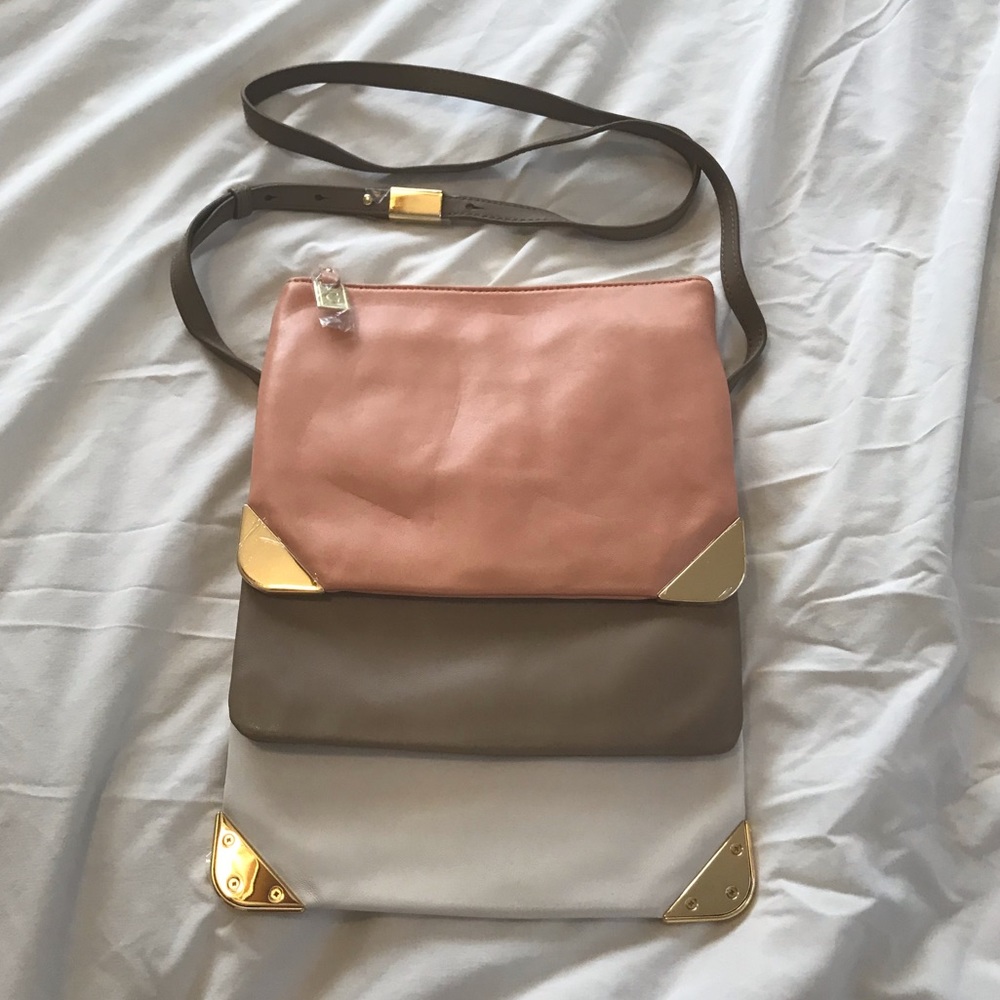 G.I.L.I Tri-Color Leather Crossbody Bag